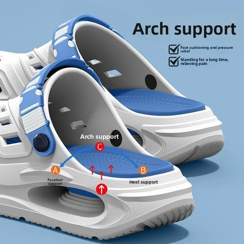 Arch Support Anti Slip Soft Sole Slippers Breathable Summer Hole Shoes wear cool — image 5