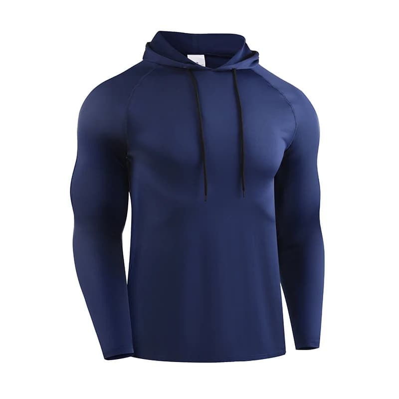 Men's Hooded Long Sleeve Gym Shirt Sportswear Running Fitness Casual Top — image 8