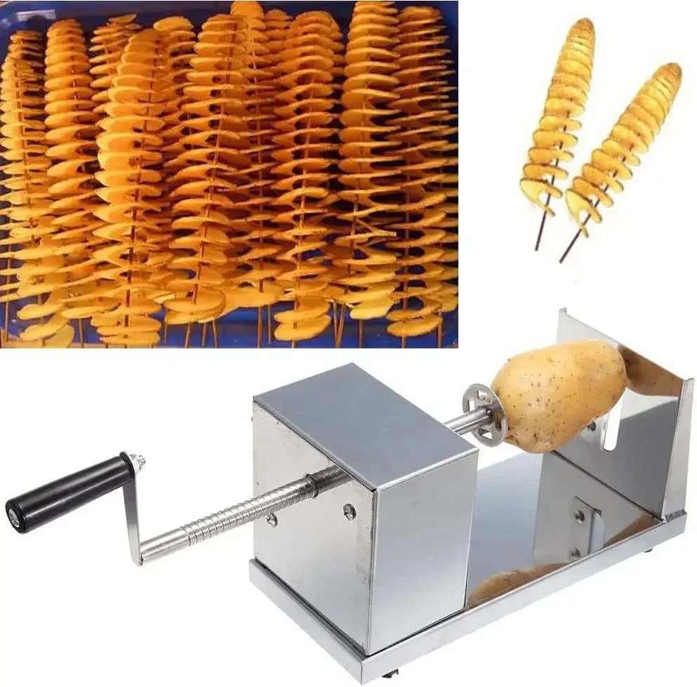 Potato Cutter Spiral Cutter Stainless Steel Fruit Vegetable New NEWEST Tornado U — image 3