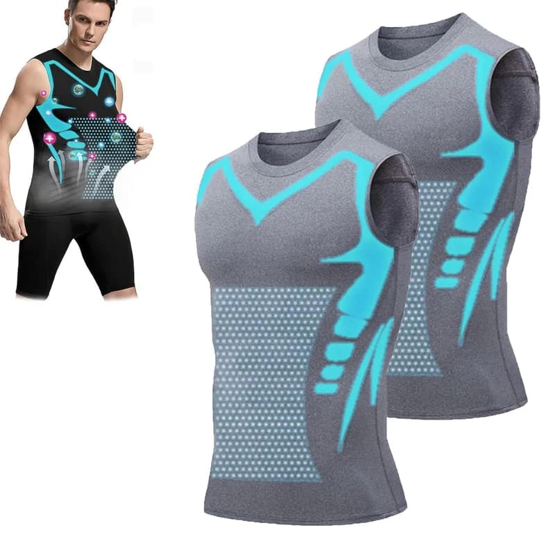 Men's Quick Drying Sports Vest Tight Fitting Breathable Running Gym New Shoulder — image 2
