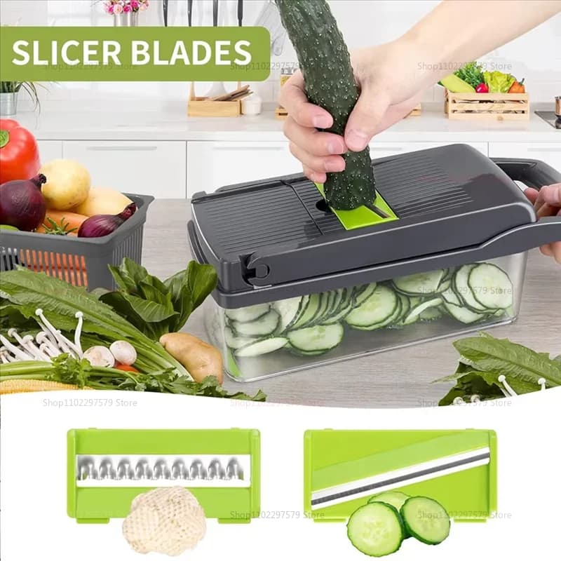 Vegetable Slicer Shredder Cutter for Potato Carrot Fruit Kitchen Food Prep — image 5
