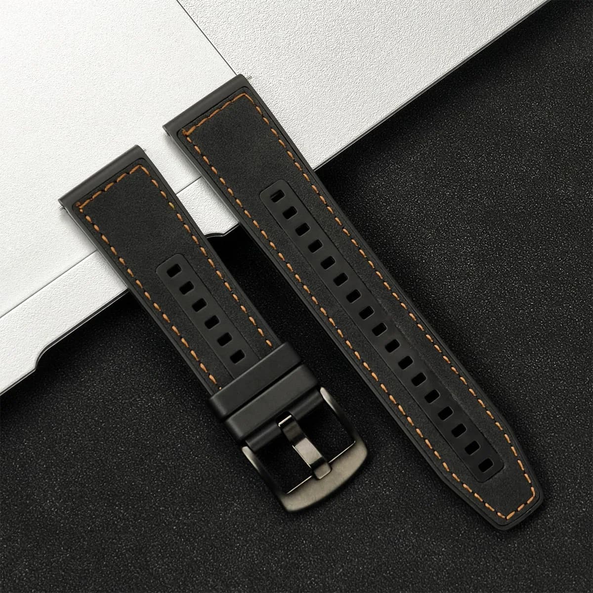 22mm Leather Silicone Watch Strap Replacement Bracelet Smartwatch — image 16