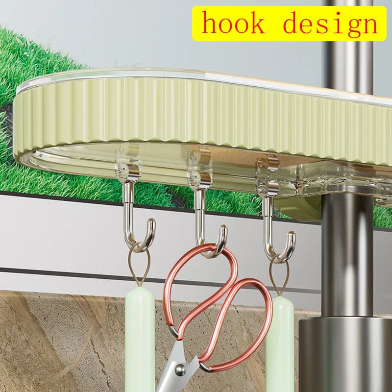 Bathroom Faucet Storage Rack Shower Shampoo Soap Holder Kitchen Sink Sponge — image 2