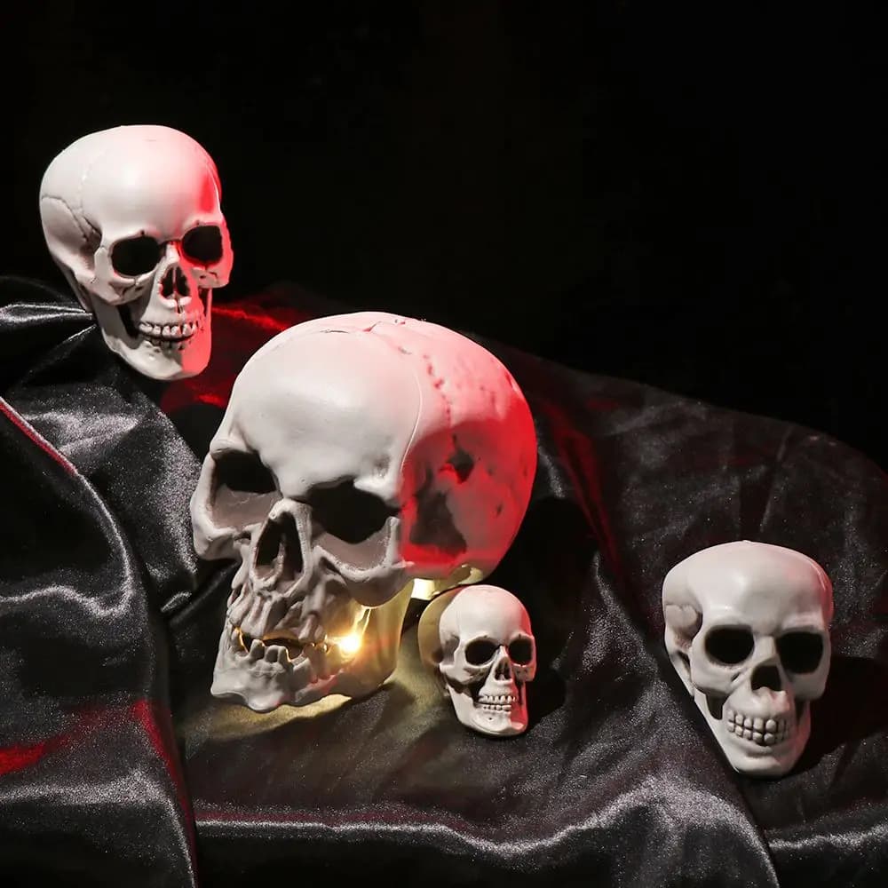 Skull Head Skeleton Halloween Photo Prop Party Decor Game Supplies for Home — image 4