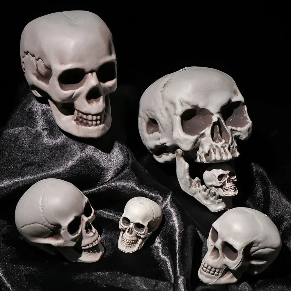 Skull Head Skeleton Halloween Photo Prop Party Decor Game Supplies for Home — image 5