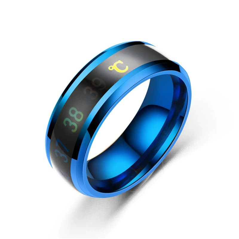 Smart Temperature Sensitive Mood Ring Stainless Steel Waterproof Couple Ring — image 13