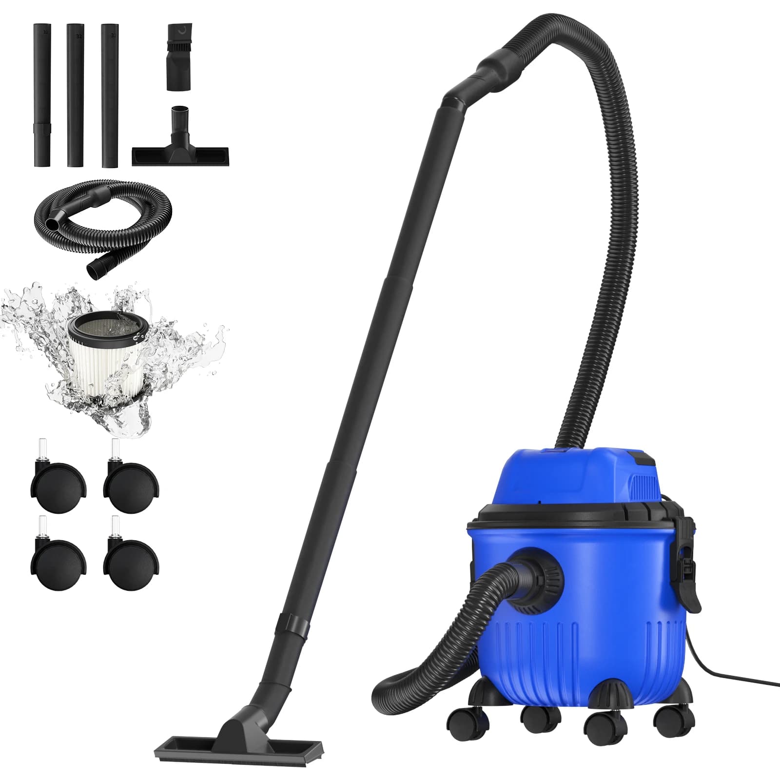 Wet and Dry Vacuum Cleaner 15L Tank 3 in 1 Blower Indoor Outdoor — image 7