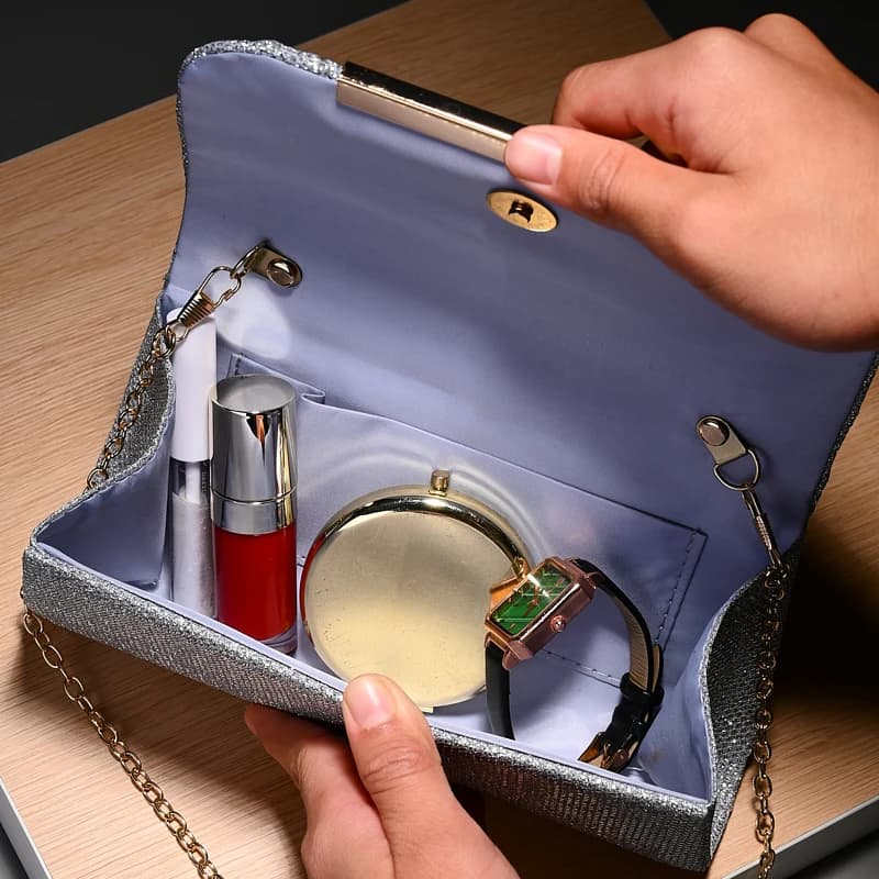 Luxury Wedding Envelope Clutch Bag Evening Shiny Bridal Party New Bags Chic for — image 6