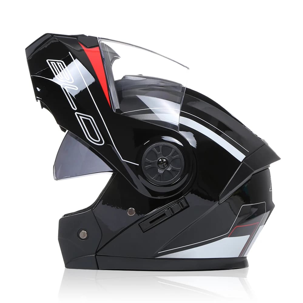 Flip Up Modular Full Face Motorcycle Helmet with Removable Liner — image 12