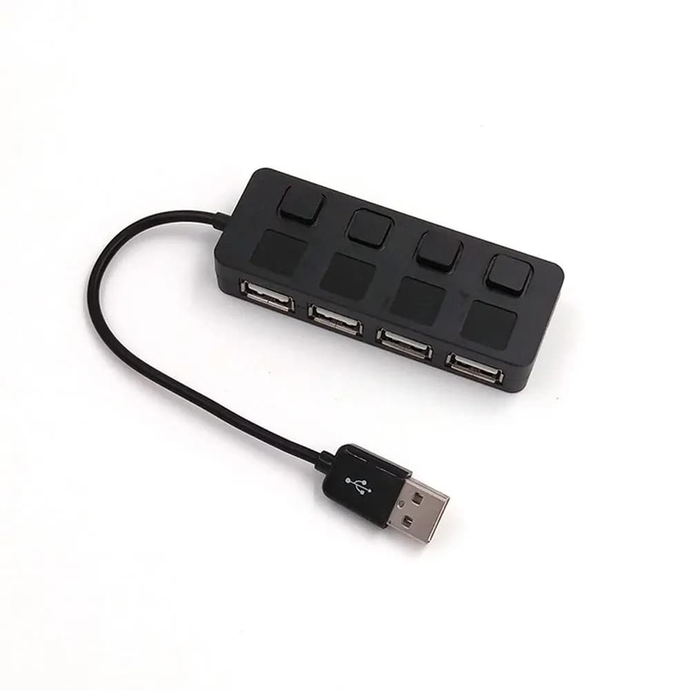 USB 2.0 Hub 4 Ports On/Off Switch 480Mbps Fast Data Adapter Splitter UK — image 8