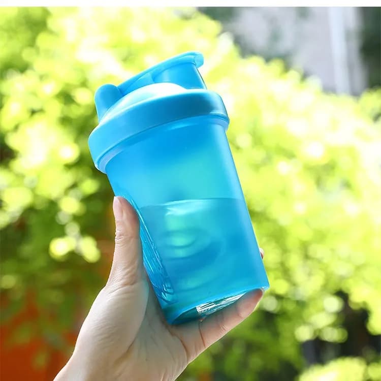 400ml Protein Shaker Bottle with Stainless Ball BPA Free Leakproof Plastic — image 7