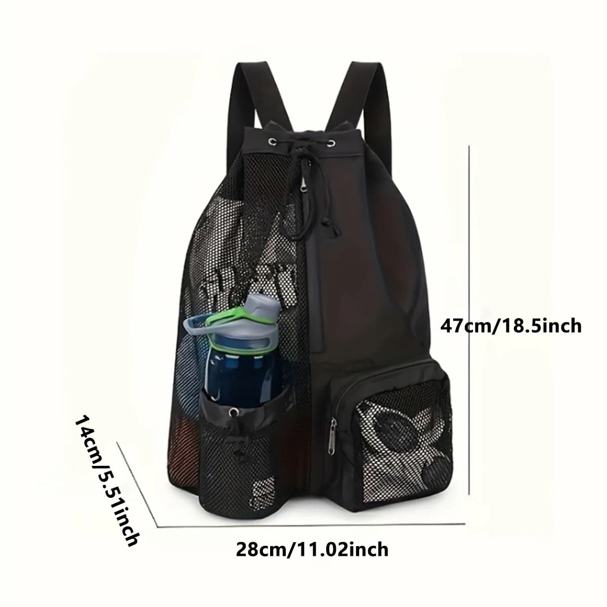 Beach Backpack Mesh Drawstring Wet Bag Swimming Gym Yoga Storage New Outdoor Set — image 4