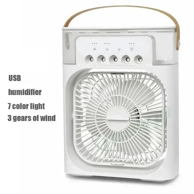3-in-1 Air Cooler Fan Humidifier with LED Night Light Portable Small Conditioner — image 8