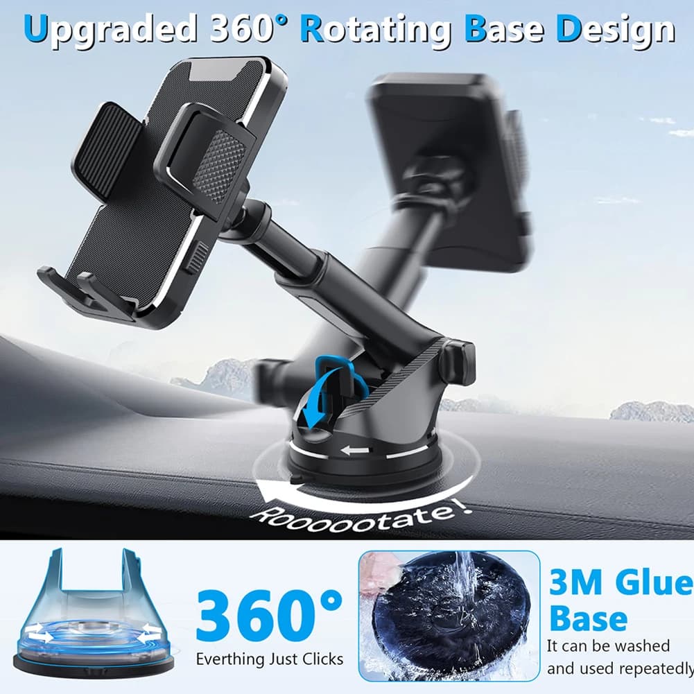 Gravity Sucker Car Dashboard Mobile Phone Stand Retractable Windshield Holder — image 5