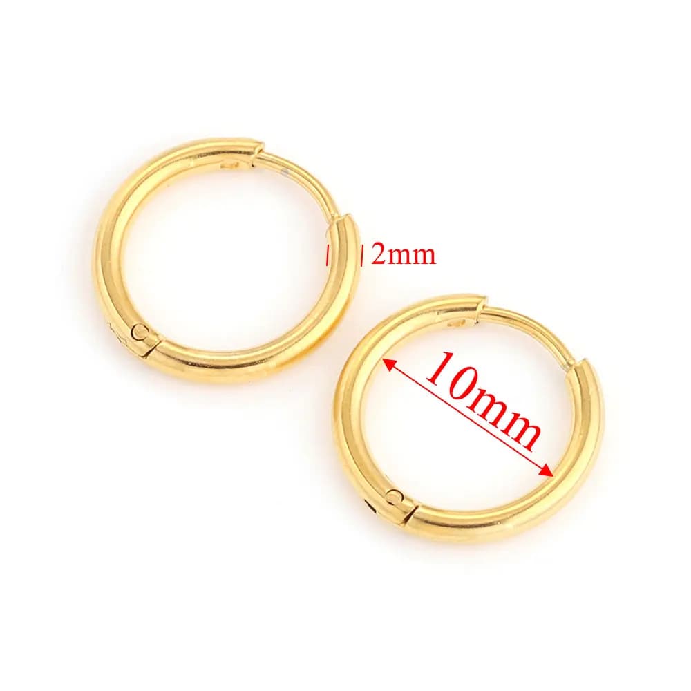 6 Pcs Stainless Steel Hoop Earrings Set for Women Korean Style Jewellery — image 20
