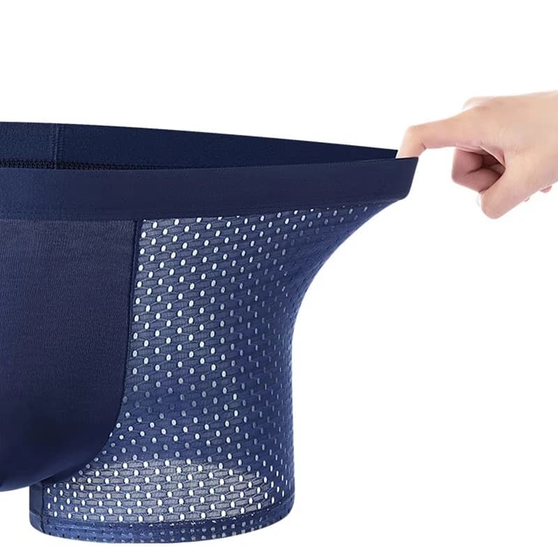 Men's Boxer Shorts 4 Pack Silk Mesh Breathable Summer Underwear — image 6