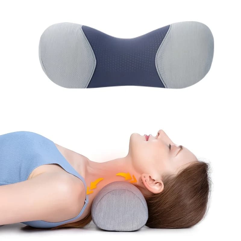 Neck Support Pillow Memory Foam Cervical Roll Traction Device New Say Goodbye UK — image 6