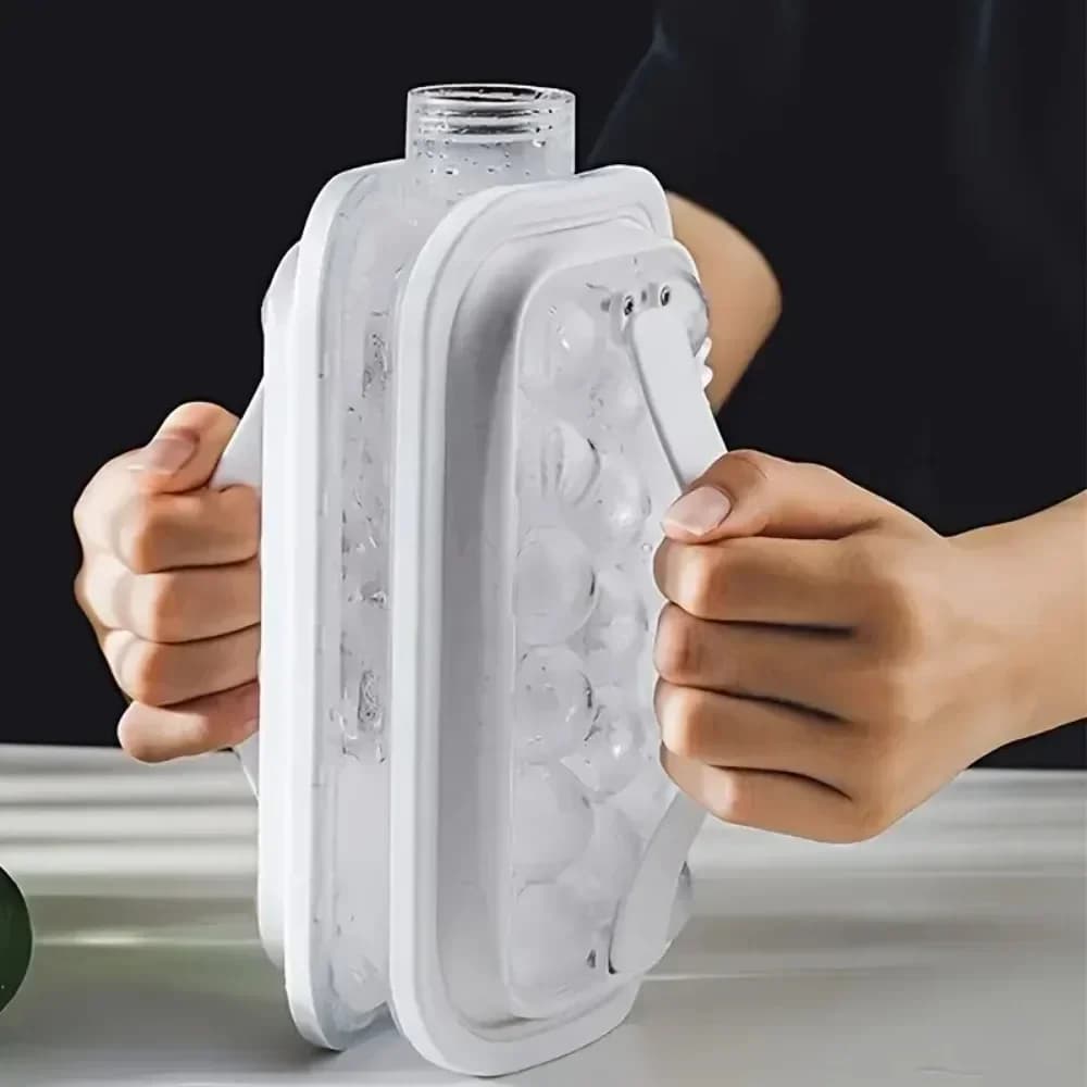 Portable 2-in-1 Folding Ice Maker Water Bottle Creative Ice Cube Mould for Bar — image 4