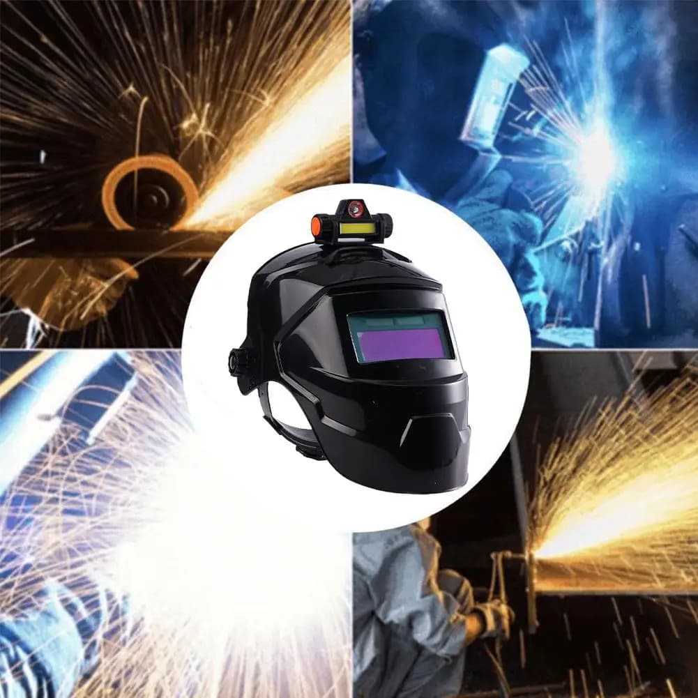 Automatic Dimming Electric Welding Mask Head Lamp Adjust Large Viewing 1pc with — image 3