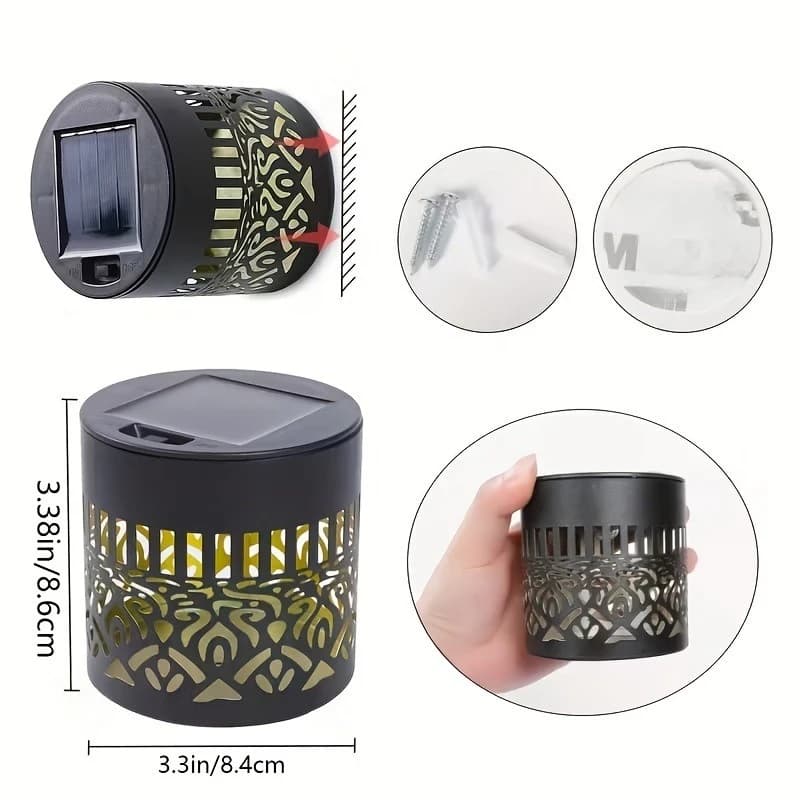 Solar Mandala Wall Lamp Outdoor LED Waterproof Fence Garden Decoration for Lawn — image 6