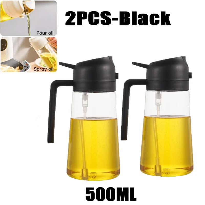 Oil Sprayer Bottle 500ml Kitchen Spray Dispenser BBQ Baking New 2in1 Plastic for — image 7