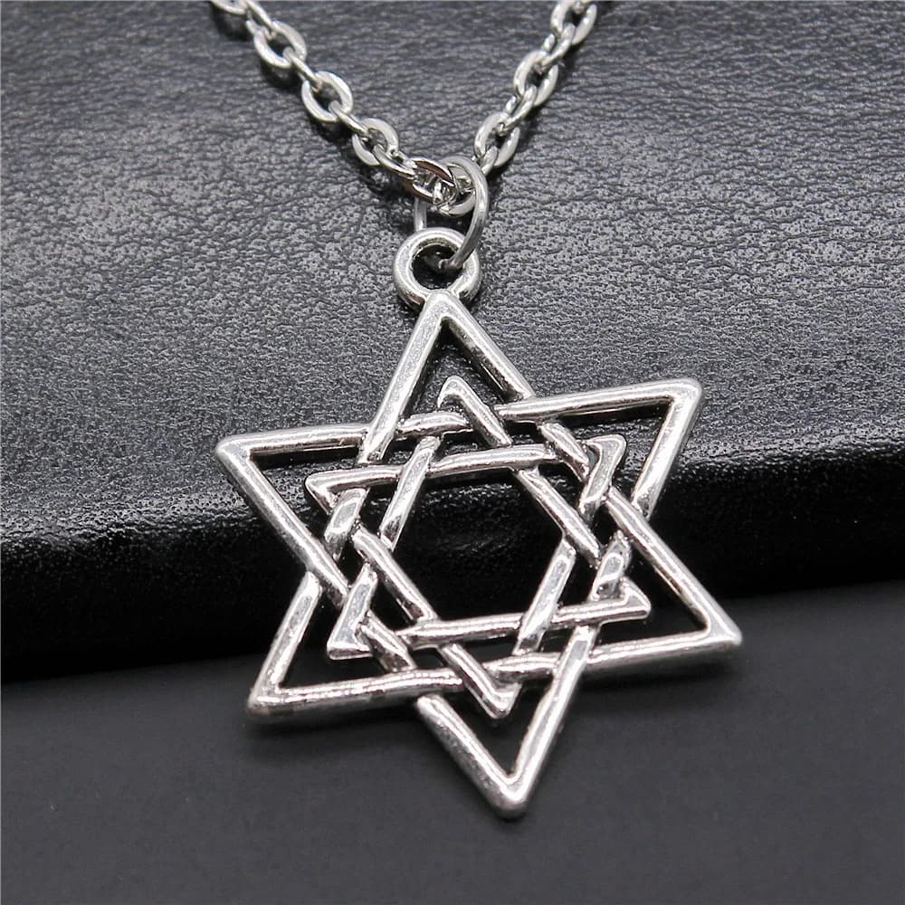 Star of David Pendant Necklace Silver Bronze Fashion Jewellery Gift — image 13