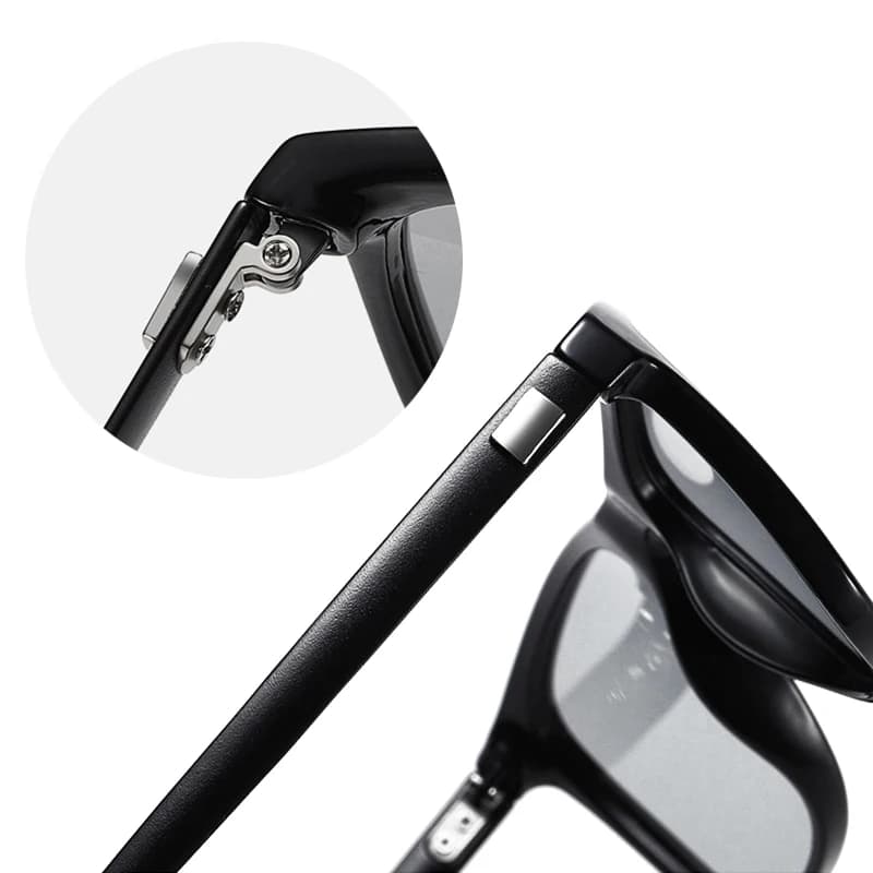 Photochromic Transition Glasses for Men & Women, Black Square Frame Sunglasses — image 6