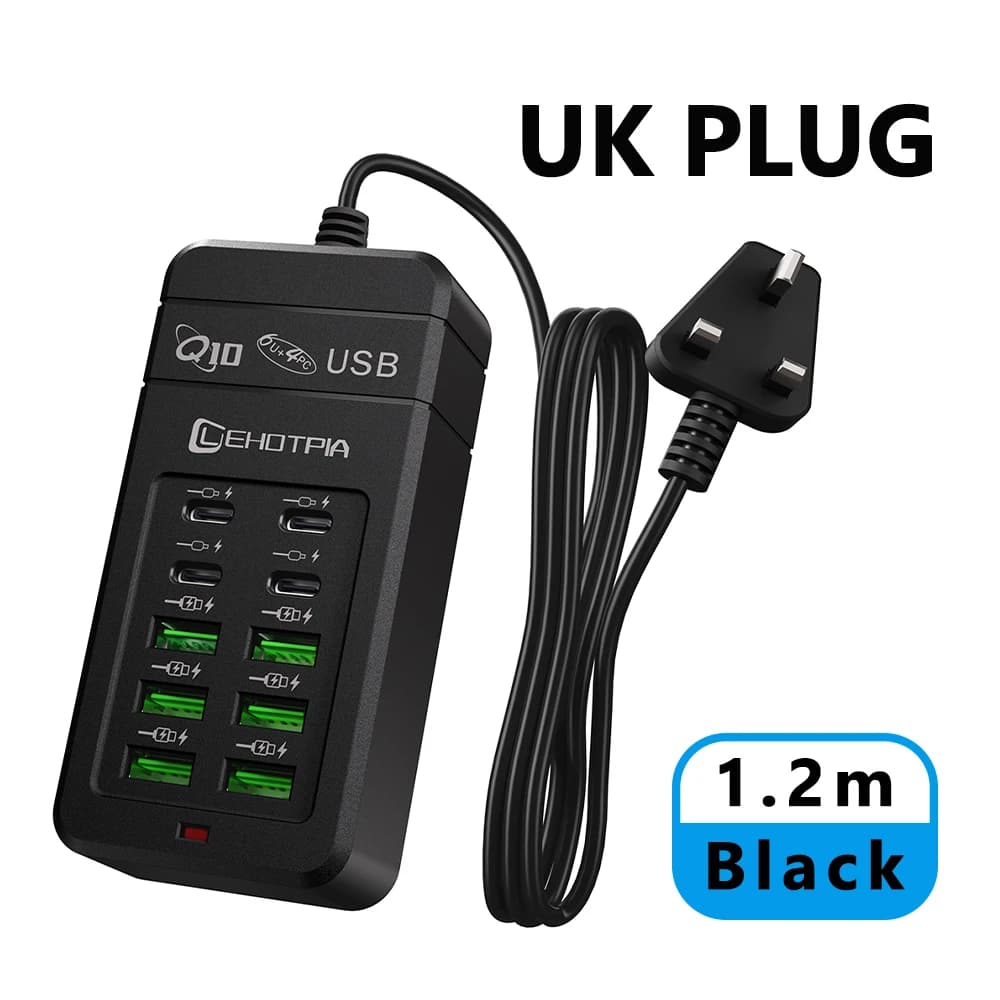 USB Charger Power Strip 6 USB-A 4 USB-C Ports with 1.2m Extension Cord — image 11