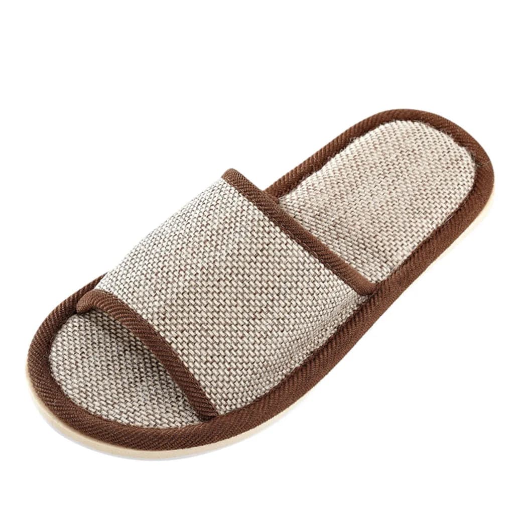 Women Men Couple Slippers Home Indoor Cozy Comfortable Non-Slip Flat Sandals — image 2