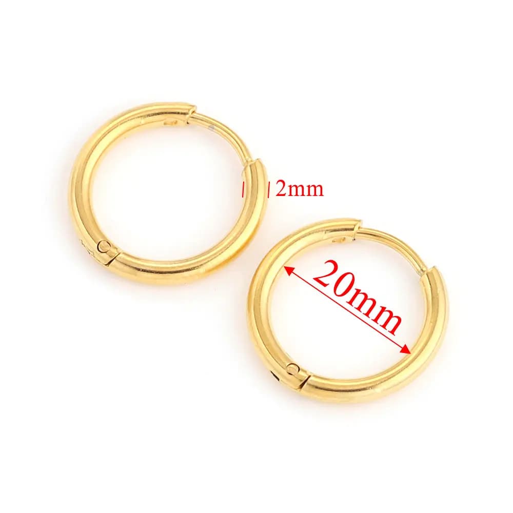 6 Pcs Stainless Steel Hoop Earrings Set for Women Korean Style Jewellery — image 16