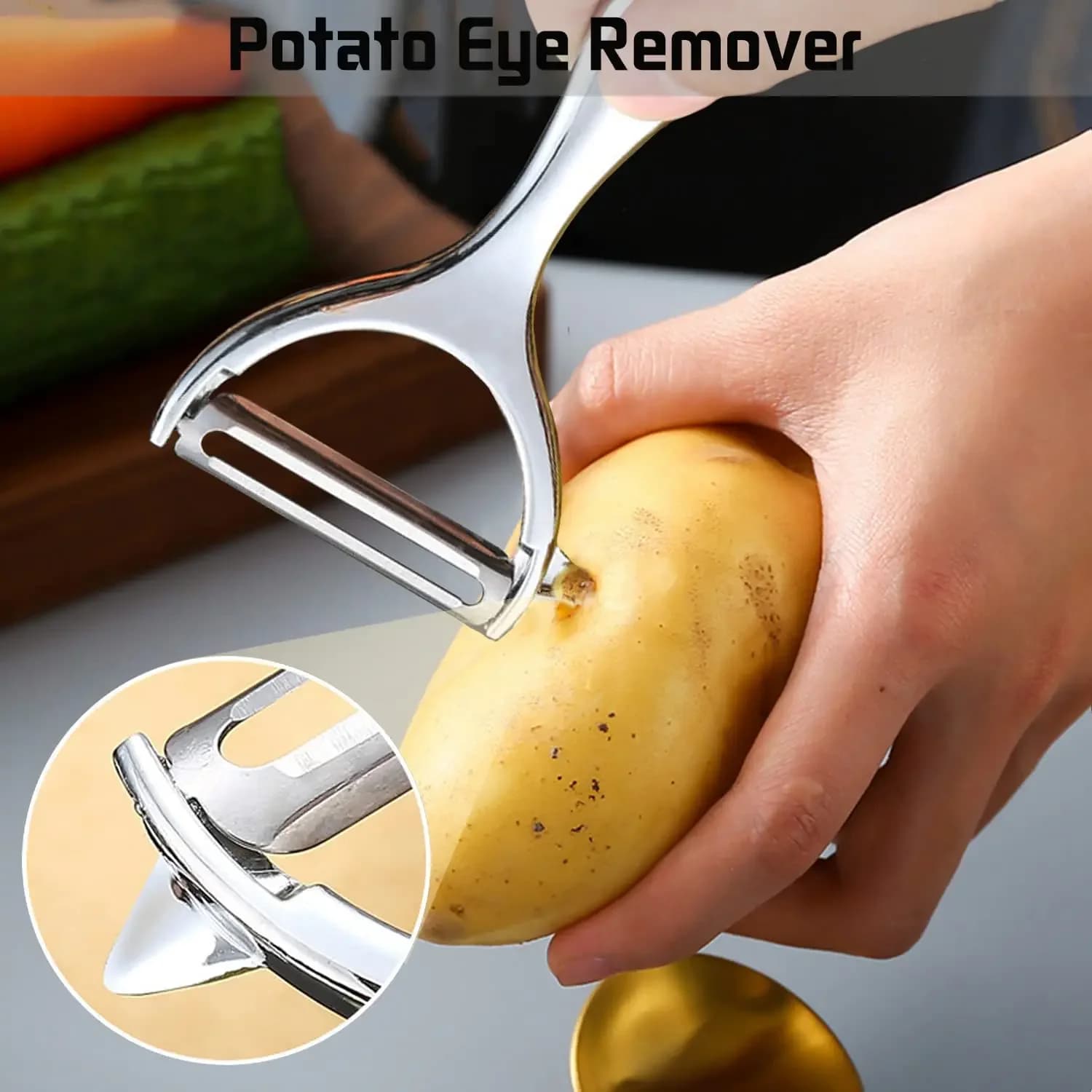 Stainless Steel Vegetable Peeler Potato Peeler Carrot Grater Multifunctional — image 2