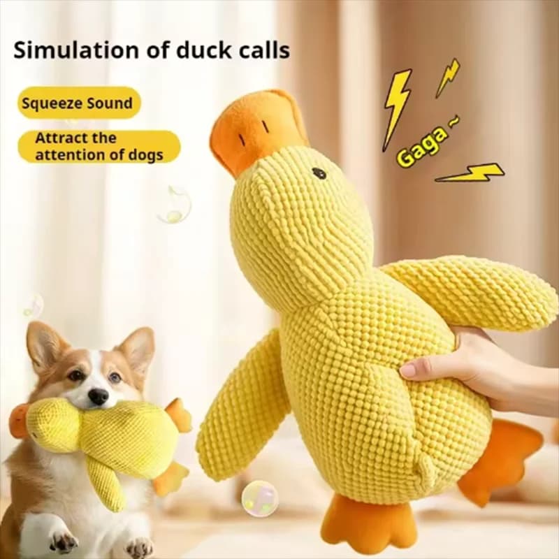 Dog Duck Toy Plush Interactive Pet Toy Relief Boredom Small Medium Large with UK — image 5