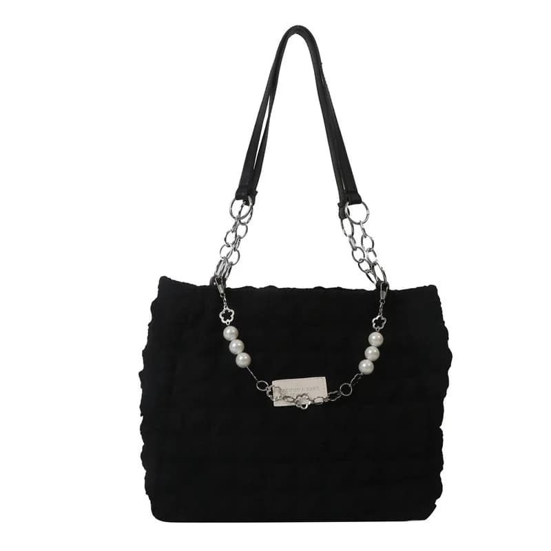 Women's Large Capacity Shoulder Bag Casual Bubble Tote Nylon Fashion — image 5