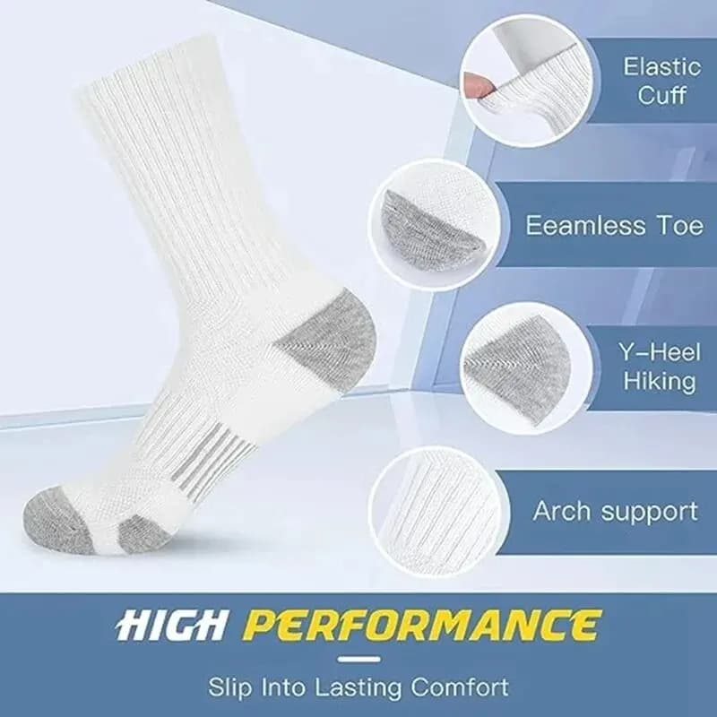 Men's Gym Socks 6/12 Pairs High Quality Soft Ground-Gripping New Outdoor Large U — image 5
