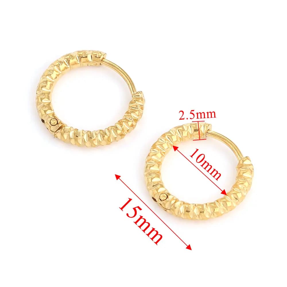6 Pcs Stainless Steel Hoop Earrings Set for Women Korean Style Jewellery — image 14