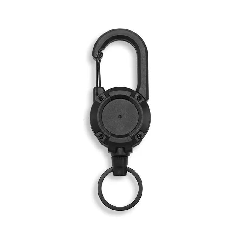 Retractable Heavy Duty Carabiner Steel Wire Rope Key Ring Pull Reel Keychain — image 7