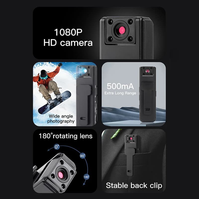 Mini Handheld Camera 1080P HD Infrared Night Vision Portable Sports Camera — image 3