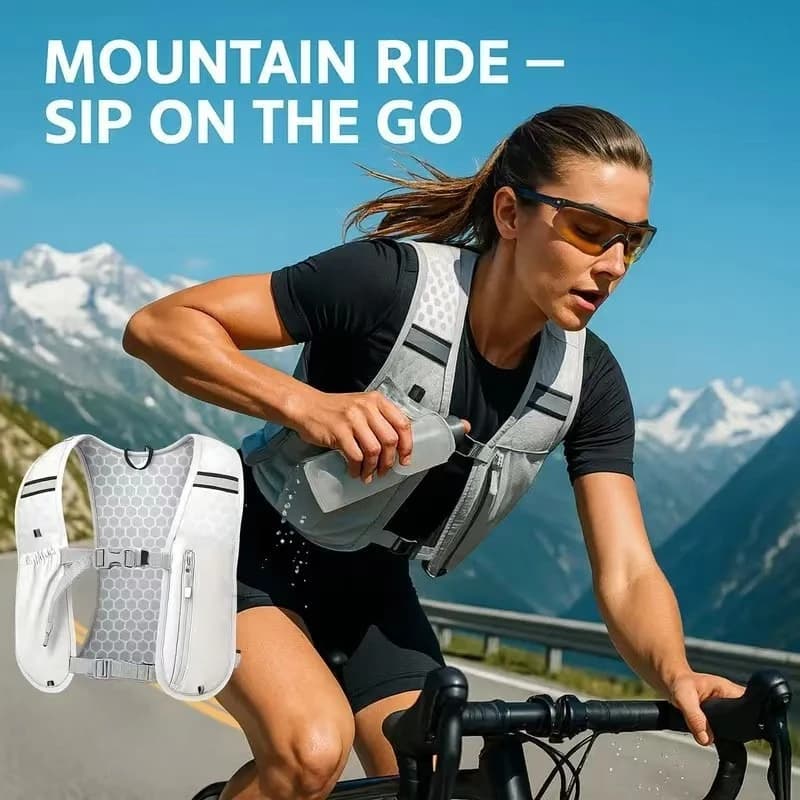 Lightweight Hydration Backpack Vest with Water Bladder for Running Cycling Hiking — image 2
