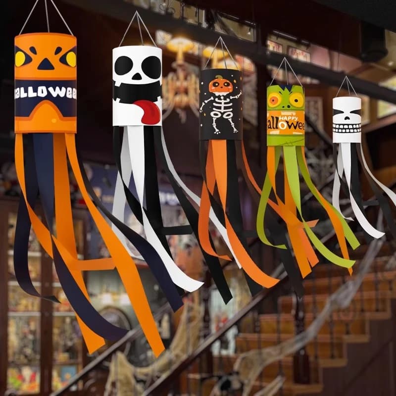 Halloween Ghost Hanging Flags Outdoor Decorations DIY Pendant Day of the Dead — image 3