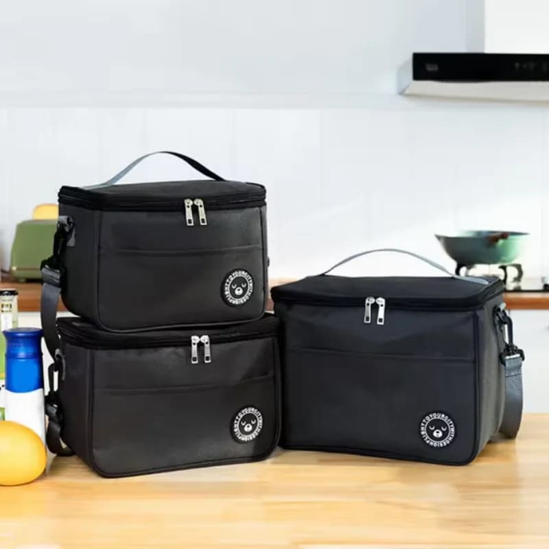 Insulated Lunch Bag Large Capacity Waterproof Shoulder Strap Hand Bento Bag — image 8