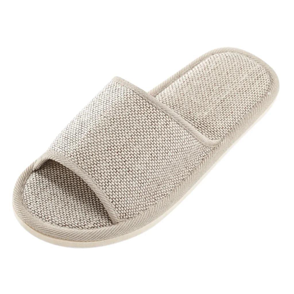 Women Men Couple Slippers Home Indoor Cozy Comfortable Non-Slip Flat Sandals — image 3