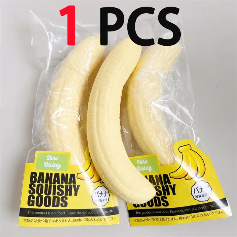 Squishy Banana Squeeze Toy Slow Rising Stress Relief Fidget New Simulated Pulp U — image 10