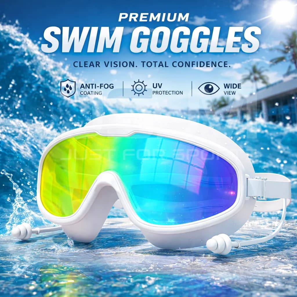 Adult Swimming Goggles Professional HD Wide View Anti-Fog UV Protection — image 13