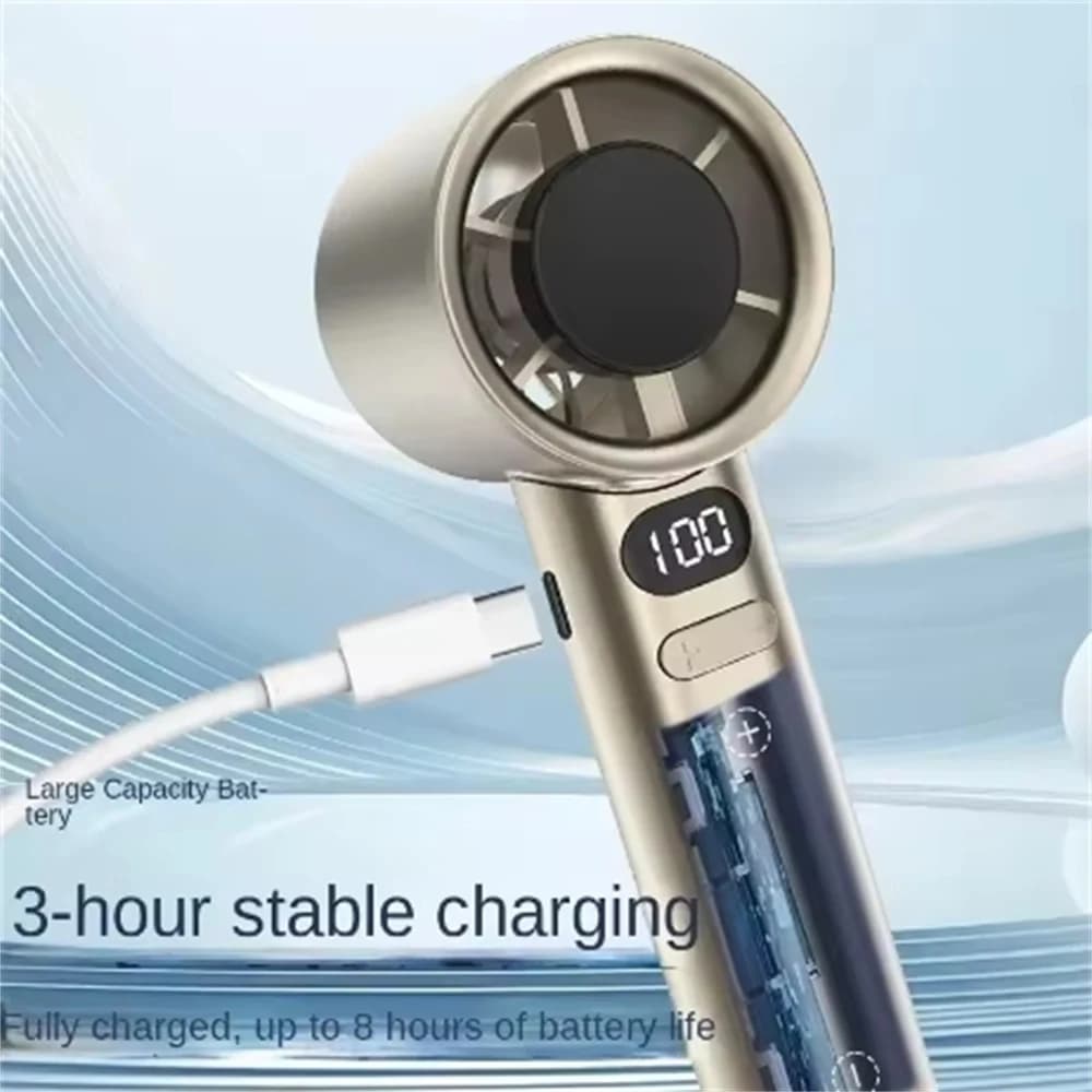 Handheld Fan 120 Speeds 10000+ RPM USB Rechargeable Portable Turbo Fan — image 4