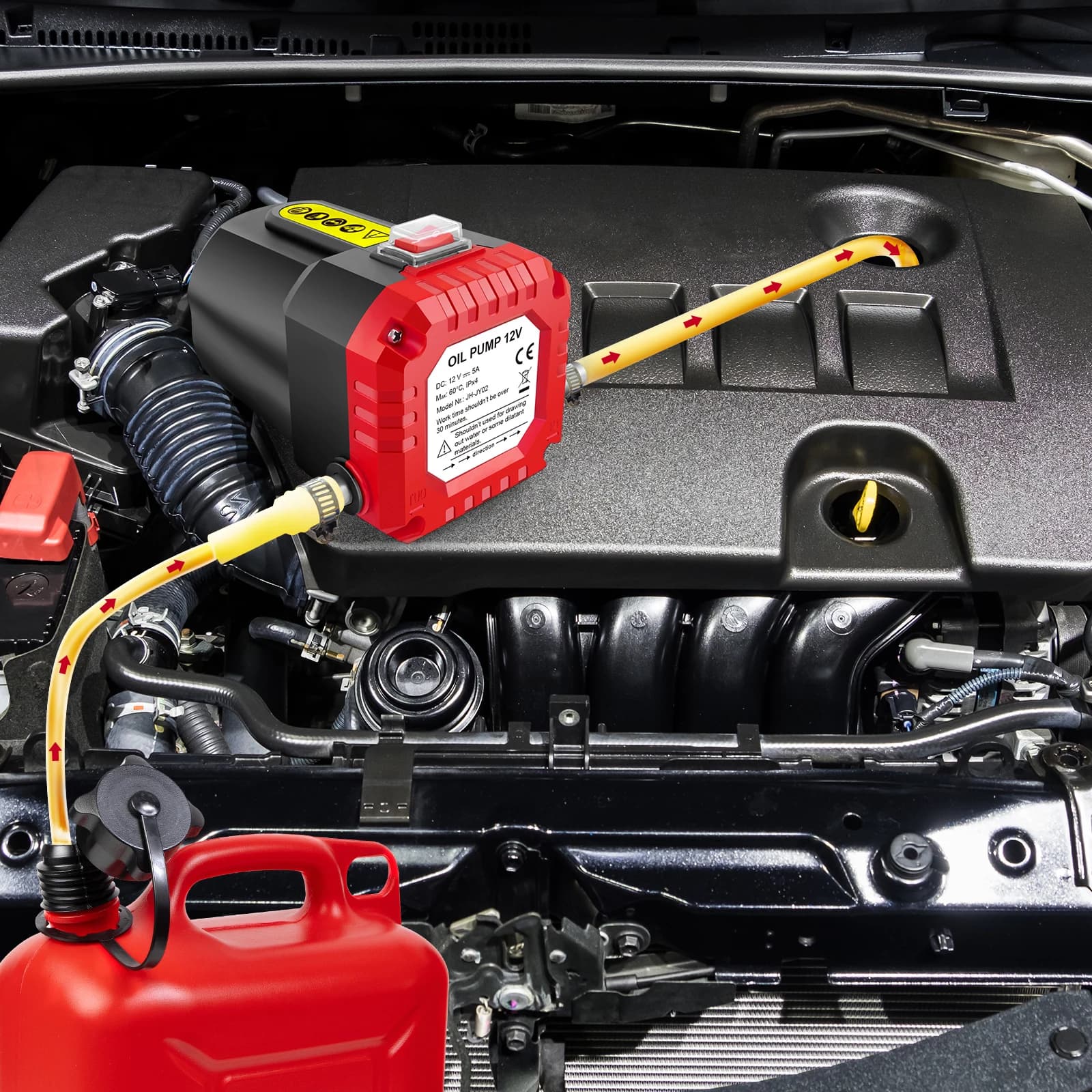 12V 300W Electric Car Oil Extractor Pump Fluid Transfer Engine Vacuum UK — image 5