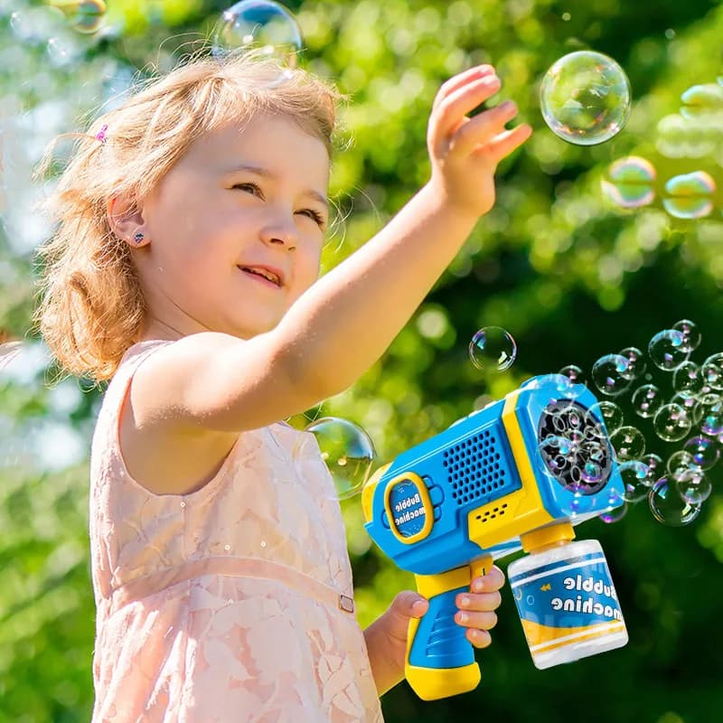 Electric Automatic Bubble Machine Gun Kids Toy Summer Beach Outdoor Games — image 3
