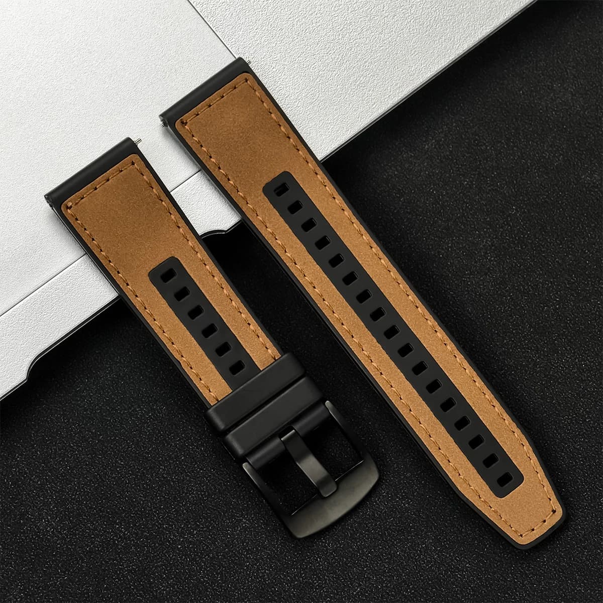 22mm Leather Silicone Watch Strap Replacement Bracelet Smartwatch — image 12