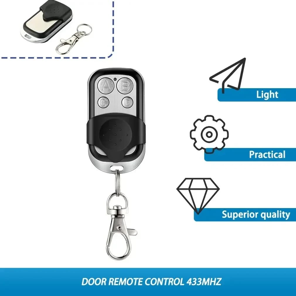 Wireless RF Remote Control 433MHz Electric Gate Garage Door New 2PCS 3PCS Key UK — image 4
