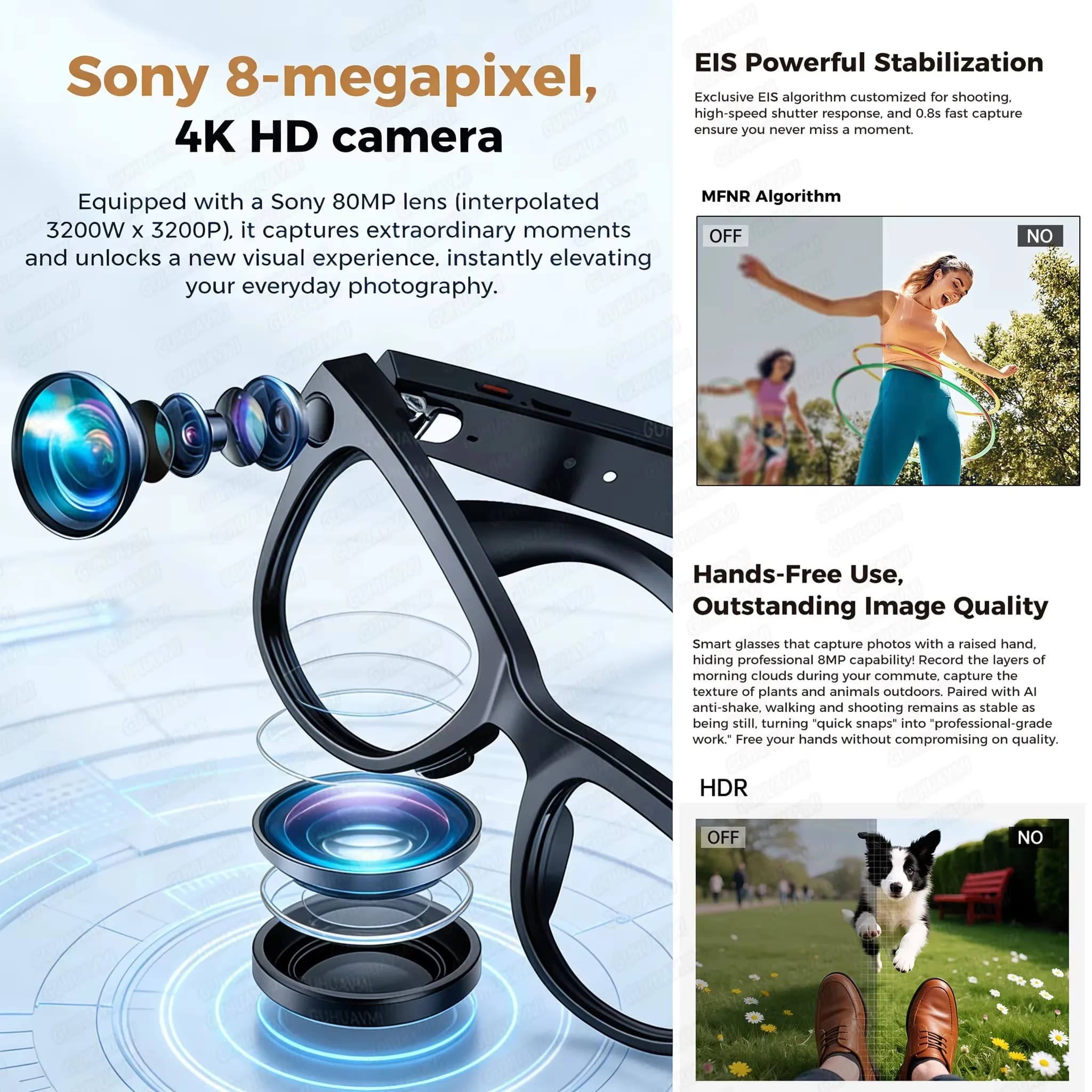 AI Smart Glasses 1080P HD Camera 32GB Real-Time Translation M02 Ultra — image 3