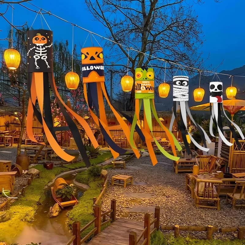 Halloween Ghost Hanging Flags Outdoor Decorations DIY Pendant Day of the Dead